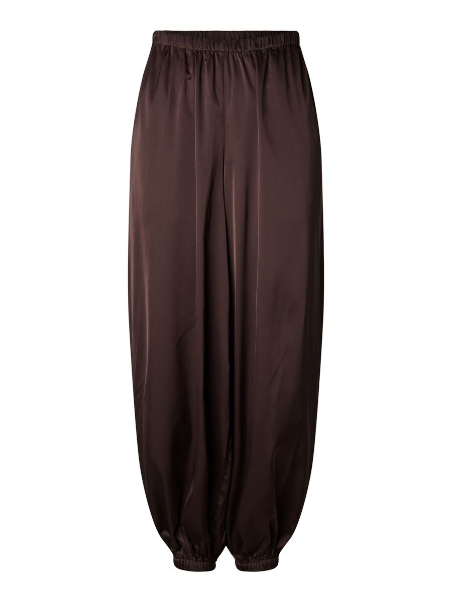 Festa Satin Balloon Pants (Hot Fudge)