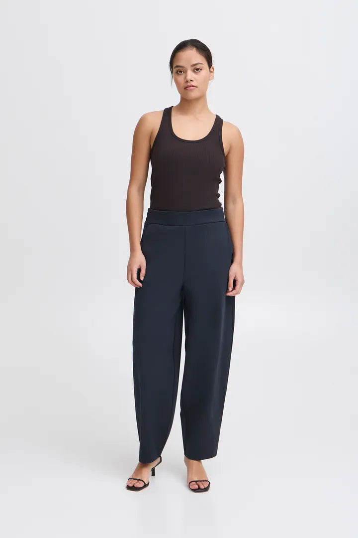 Salma Barrel Leg Pants (Total Eclipse)