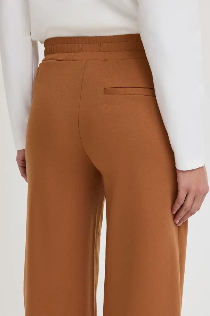 Kate Cropped Wide Leg Pants (Brown Patina)
