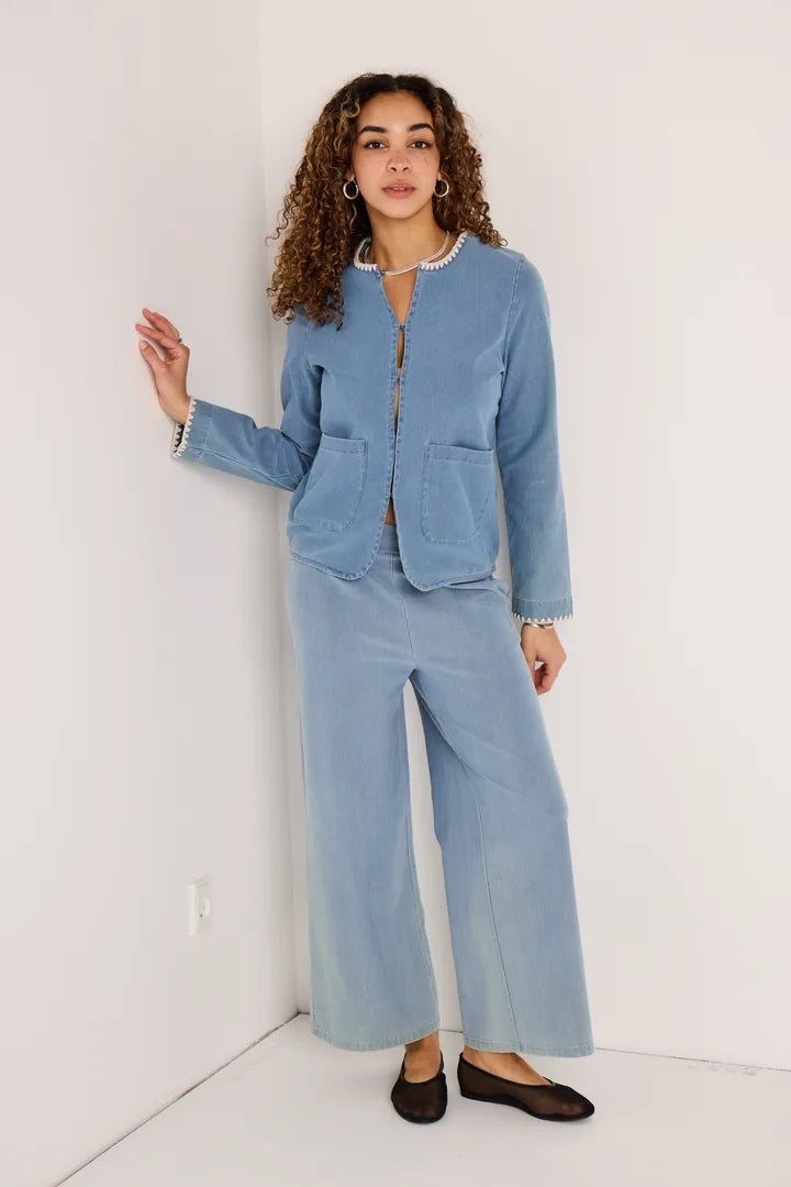 Ima Wide Leg Pants (Denim Light)