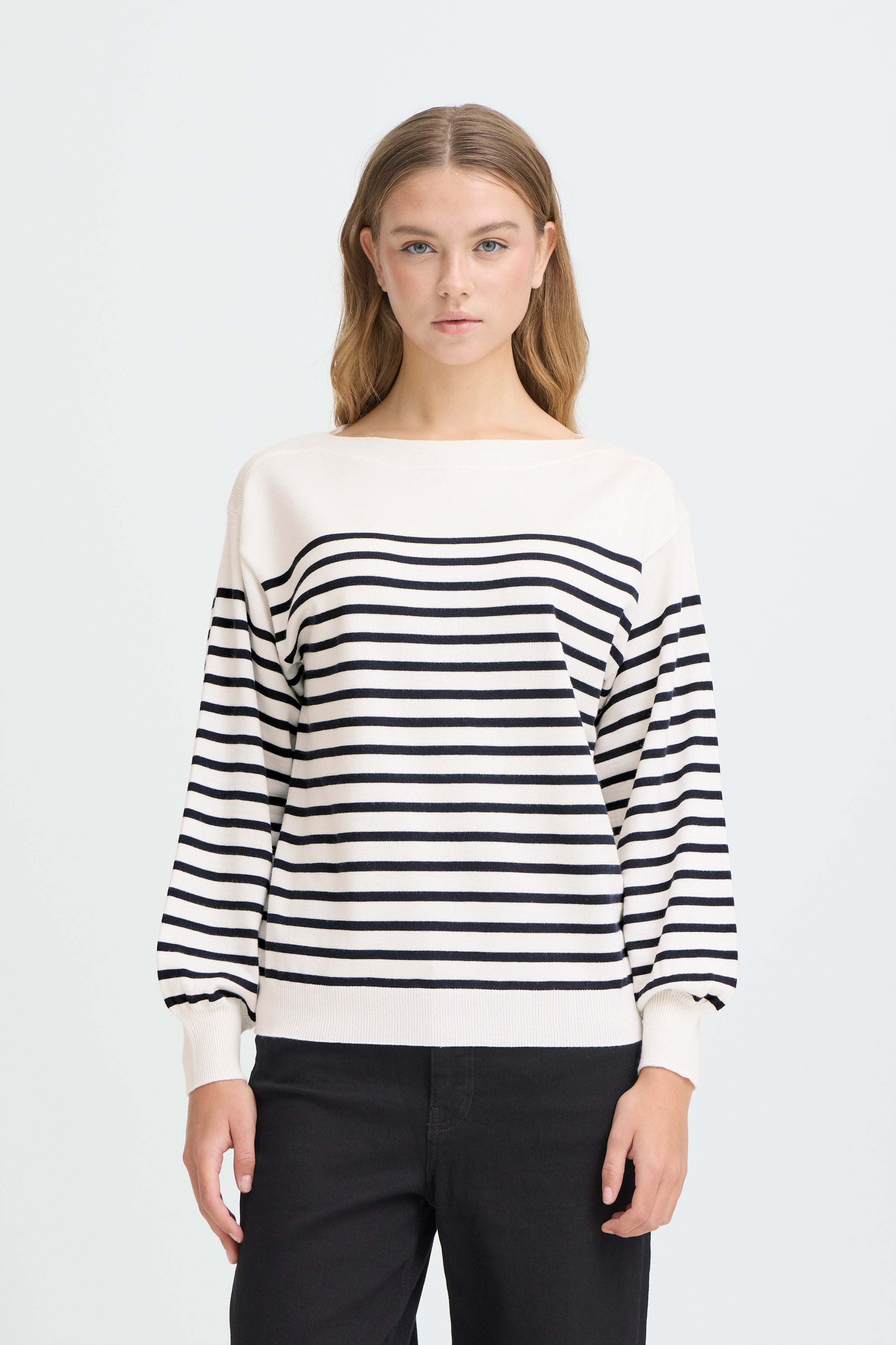 Lexi Jumper (White/Stripes)