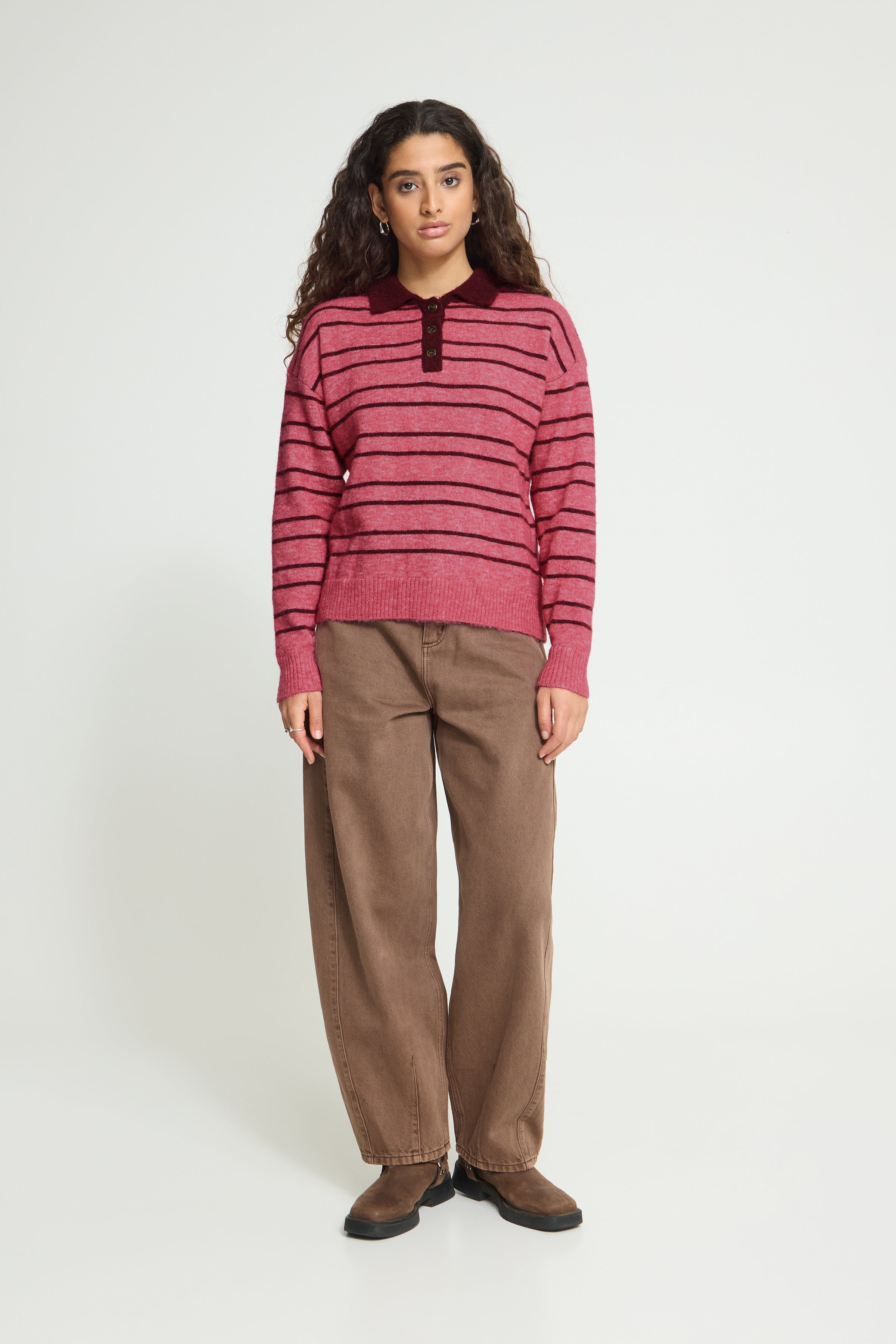 Sally Knit Jumper (Pink/Wine)