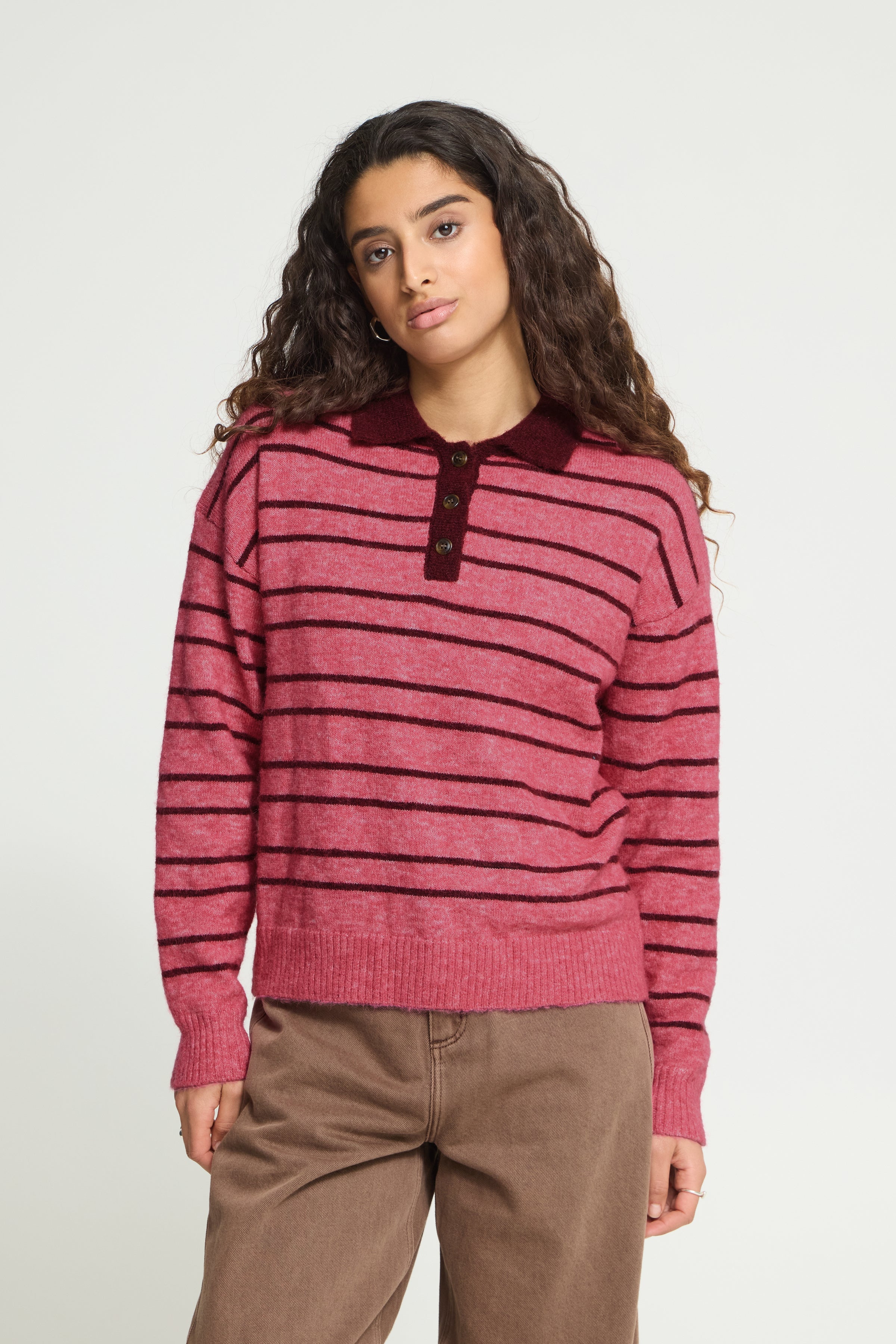 Sally Knit Jumper (Pink/Wine)