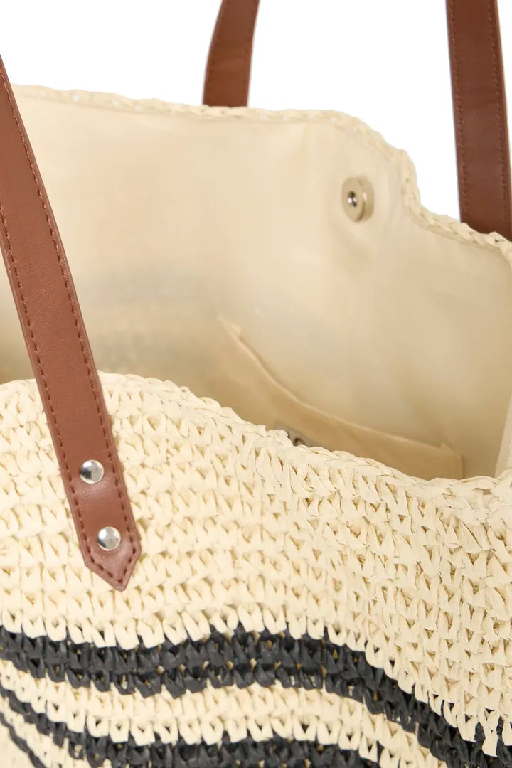 Tilde Holdall Shoulder Bag (Natural/Black)
