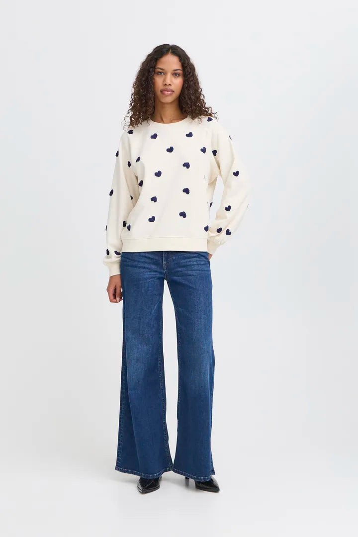 Sura Sweatshirt (Cream/Patriot Blue)