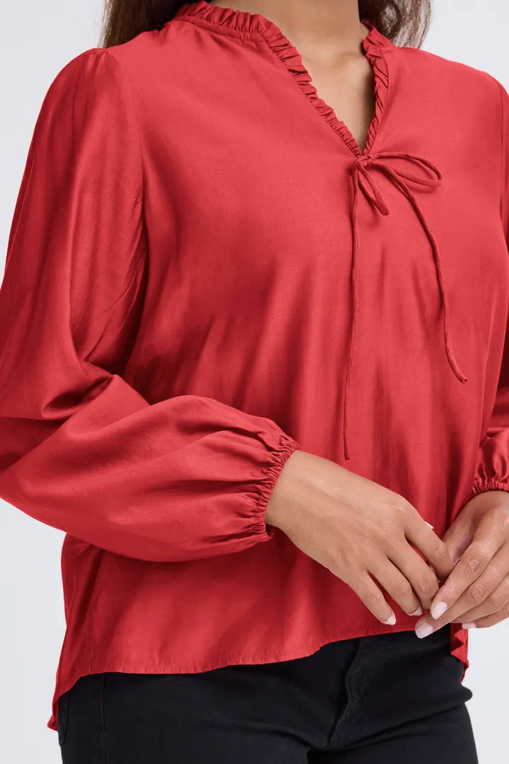 Karla Top (Red Dahlia)