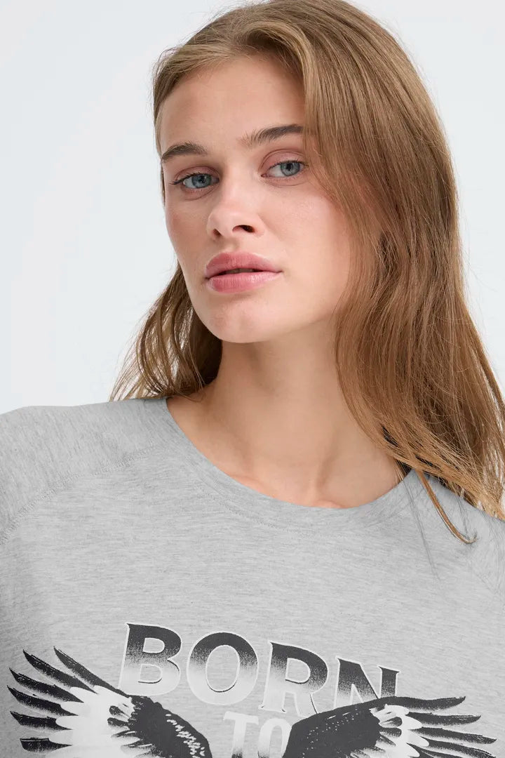 Helly T-Shirt (Light Grey Melange)