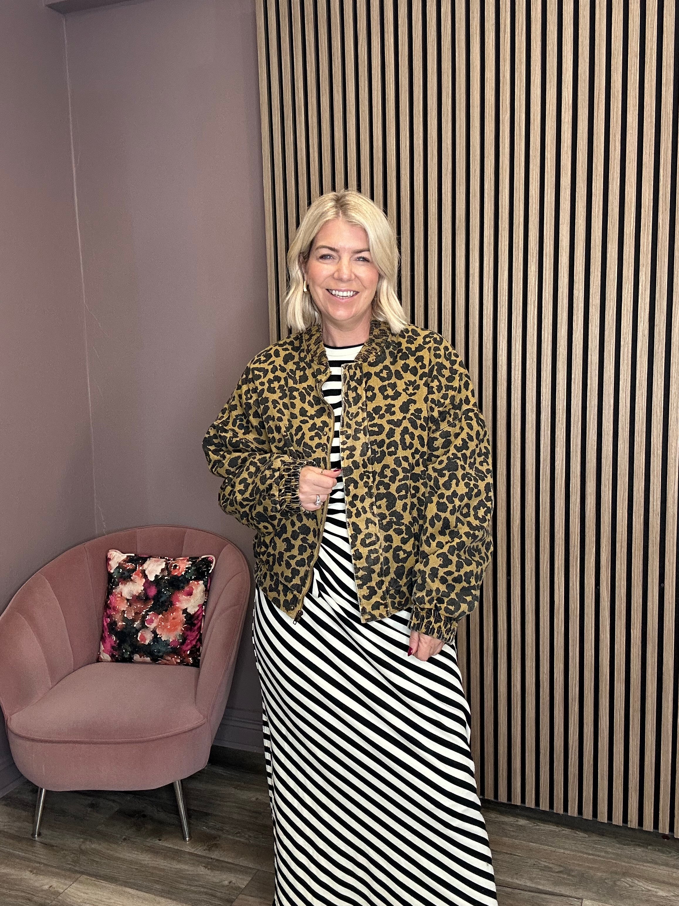 Rita Bomber Jacket (Leopard)