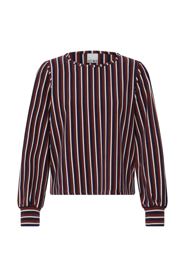 Lomi Top (Brown/Blue Stripe)