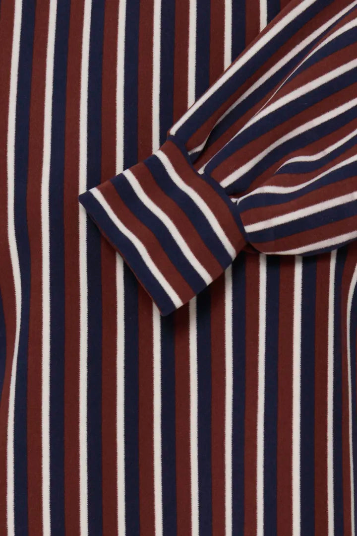 Lomi Top (Brown/Blue Stripe)