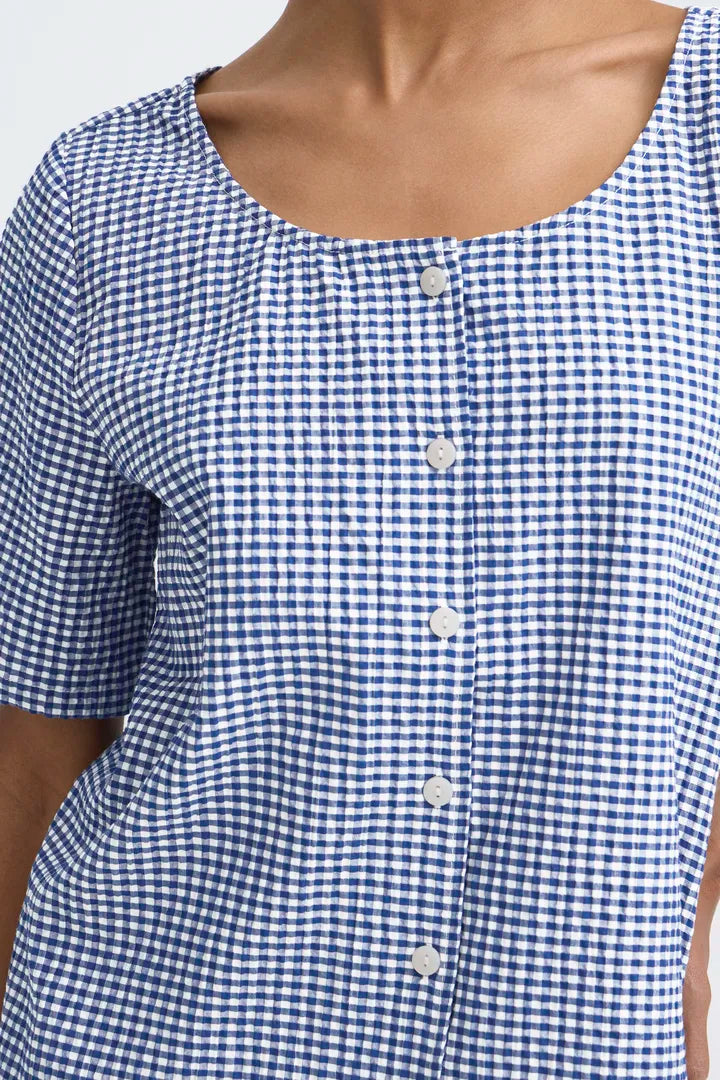 Jimma Top (Blue/White Check)
