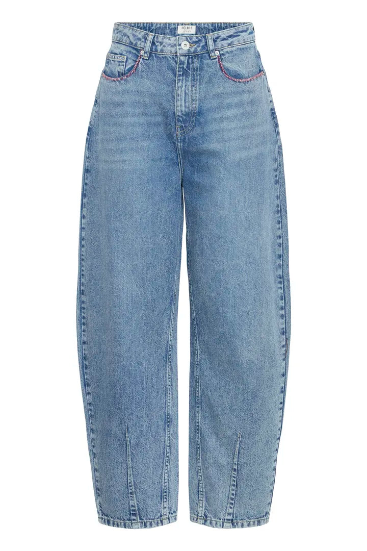 Baven Barrel Leg Jeans (Medium Blue)