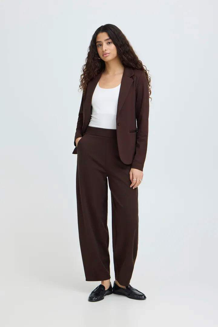 Kate Barrel Leg Pants (Chocolate Torte)