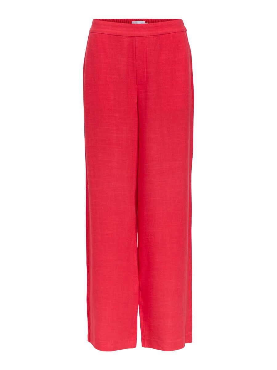 Aine Linen Trousers (Poinsettia)