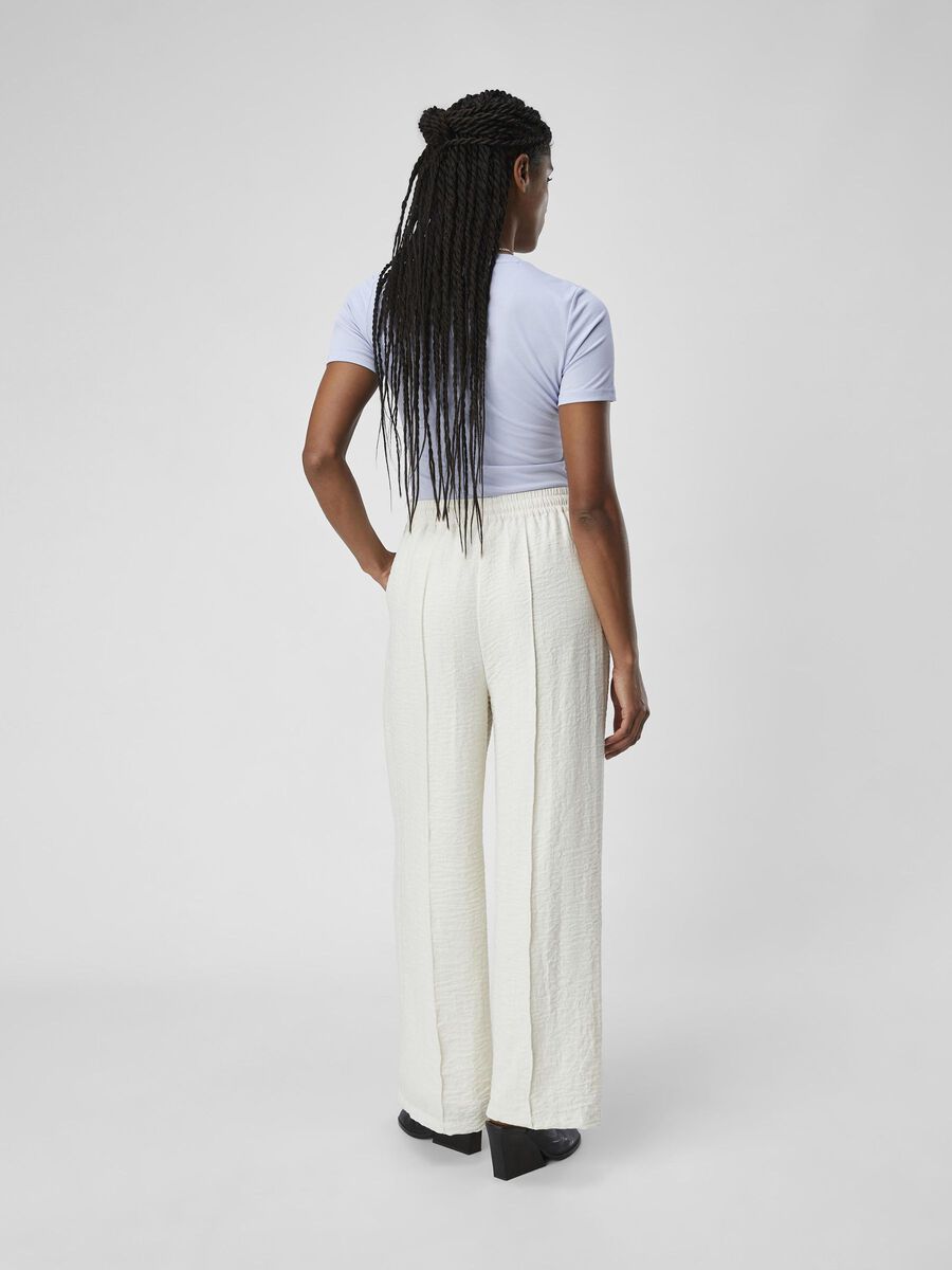 Blea High Waisted Trouser (White Sand)