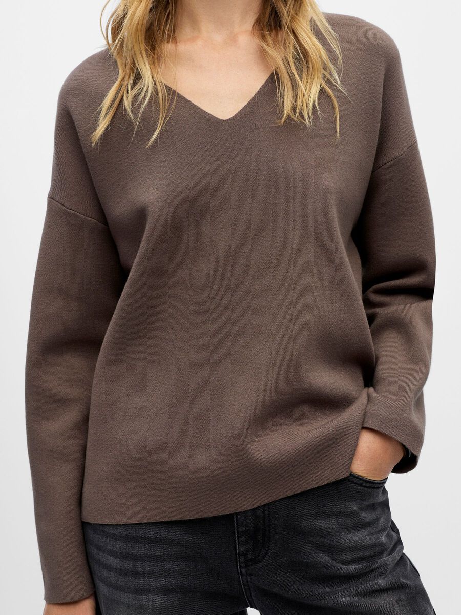 Rayna V-Neck Jumper (Morel)
