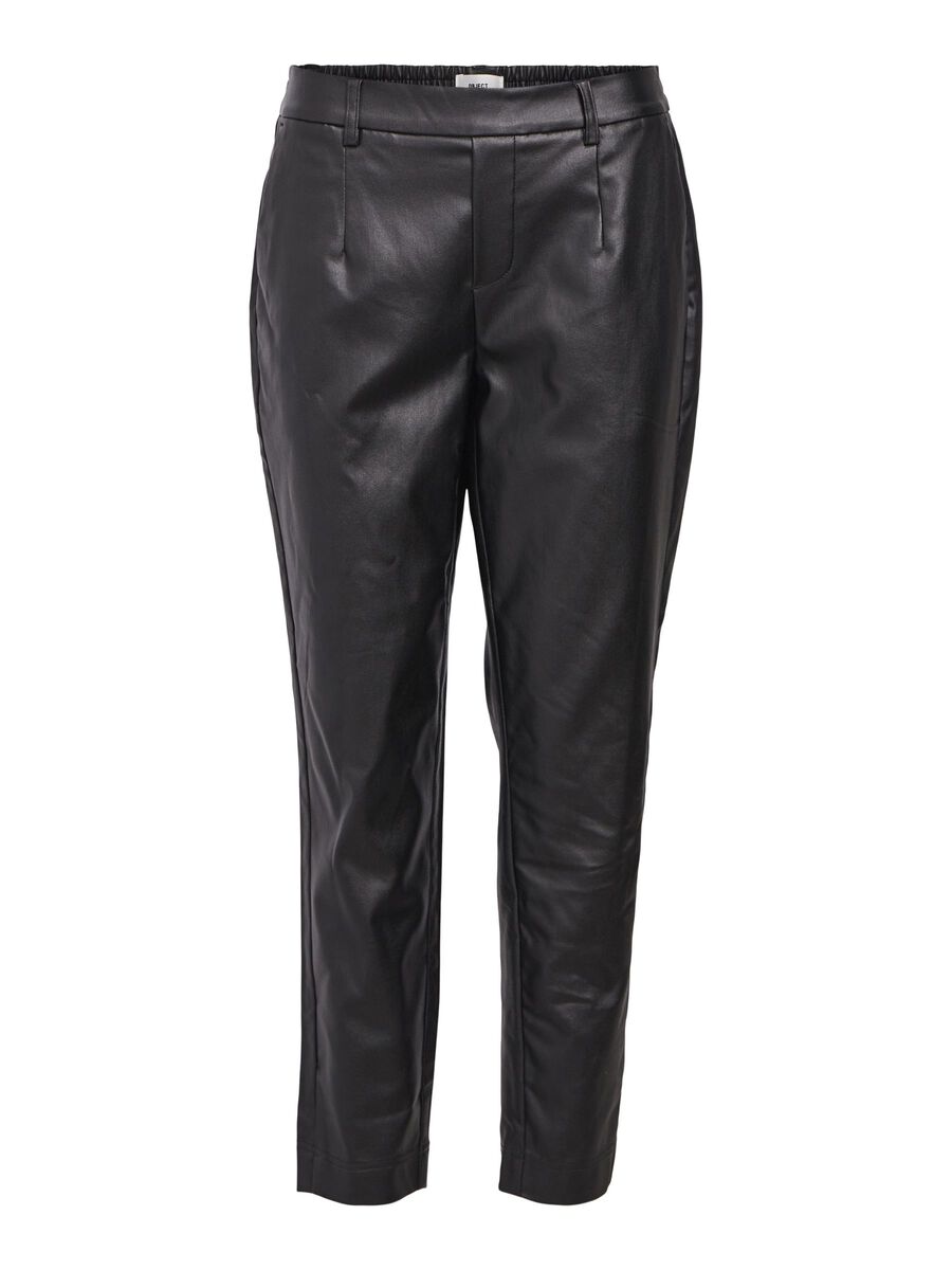 Emma Tapered Coated Pants (Black)