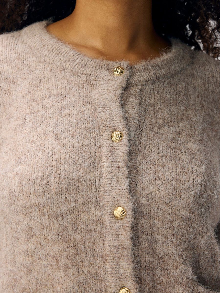 Gia Knit Cardigan (Humus/Melange)