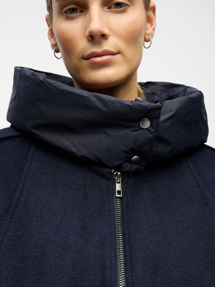 Moore Wool Bomber Jacket (Sky Captain) | Love Cherish | Jacket