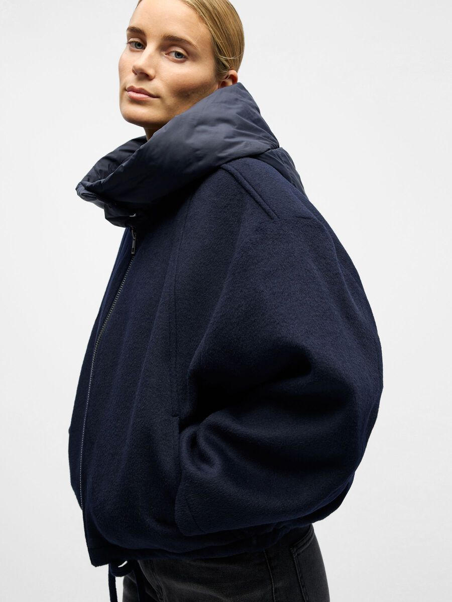 Moore Wool Bomber Jacket (Sky Captain)