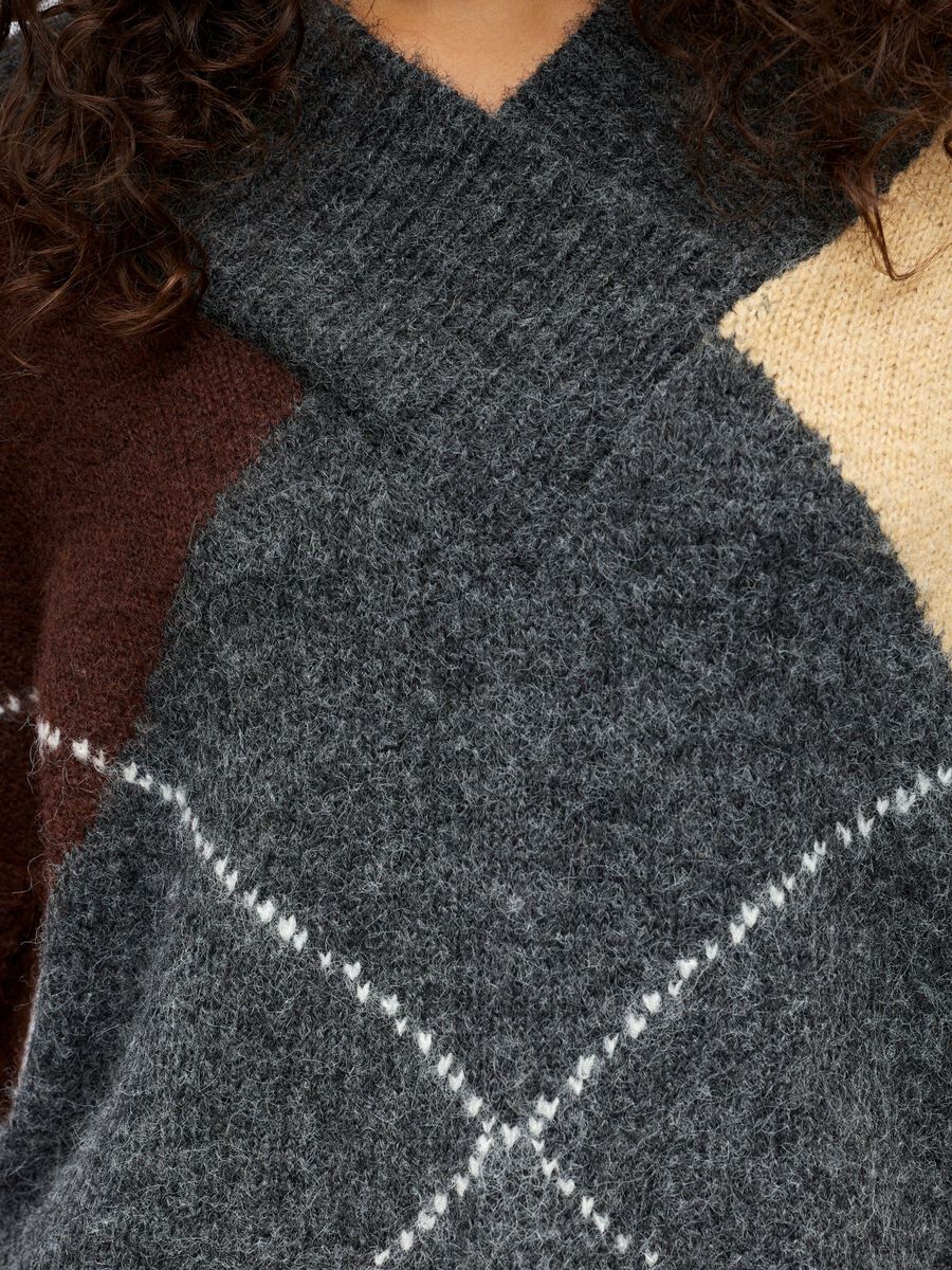 Gayle Knitted Jumper (Dark Grey Melange)