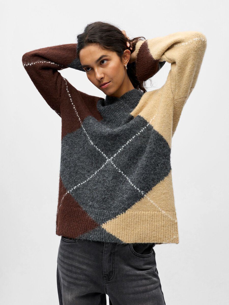 Gayle Knitted Jumper (Dark Grey Melange)