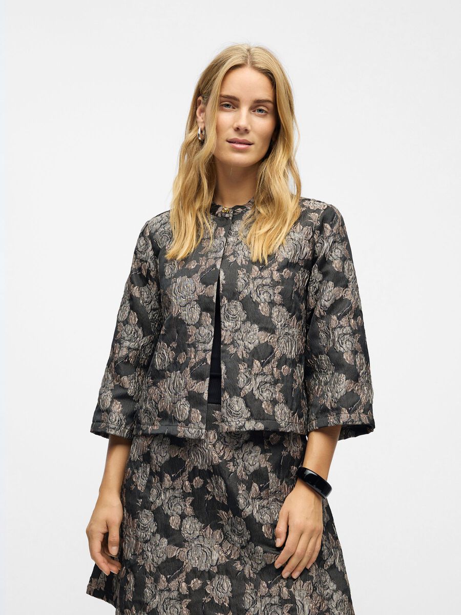 Fern Floral Jacket (Black/Brown)