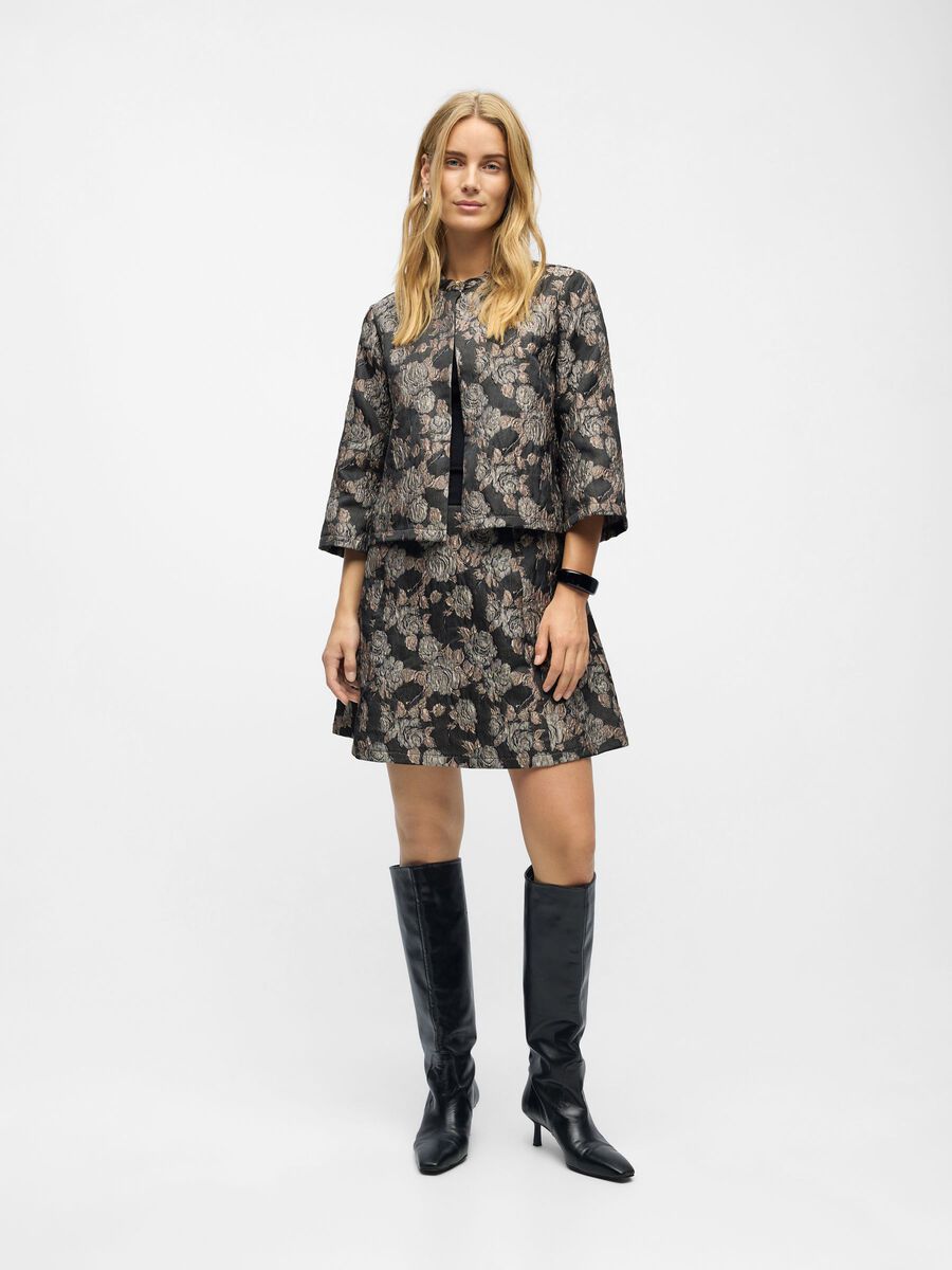 Fern Floral Jacket (Black/Brown)