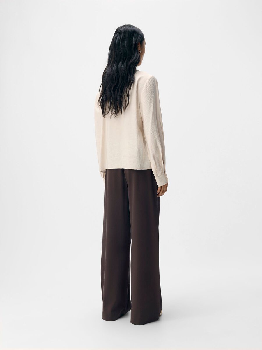 Jackie Bow Blouse (White Sand)