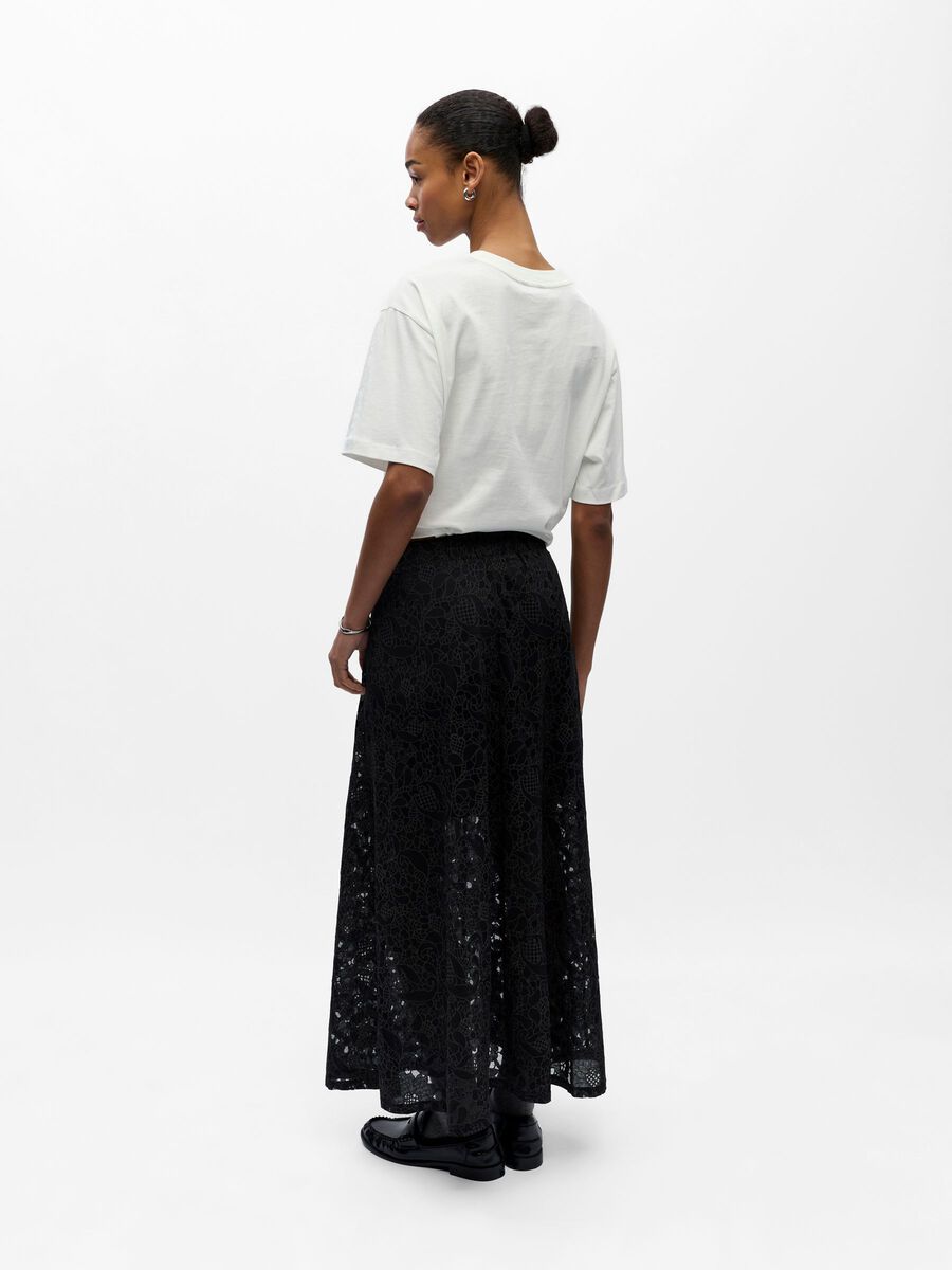Billie Lace Ankle Skirt (Black)