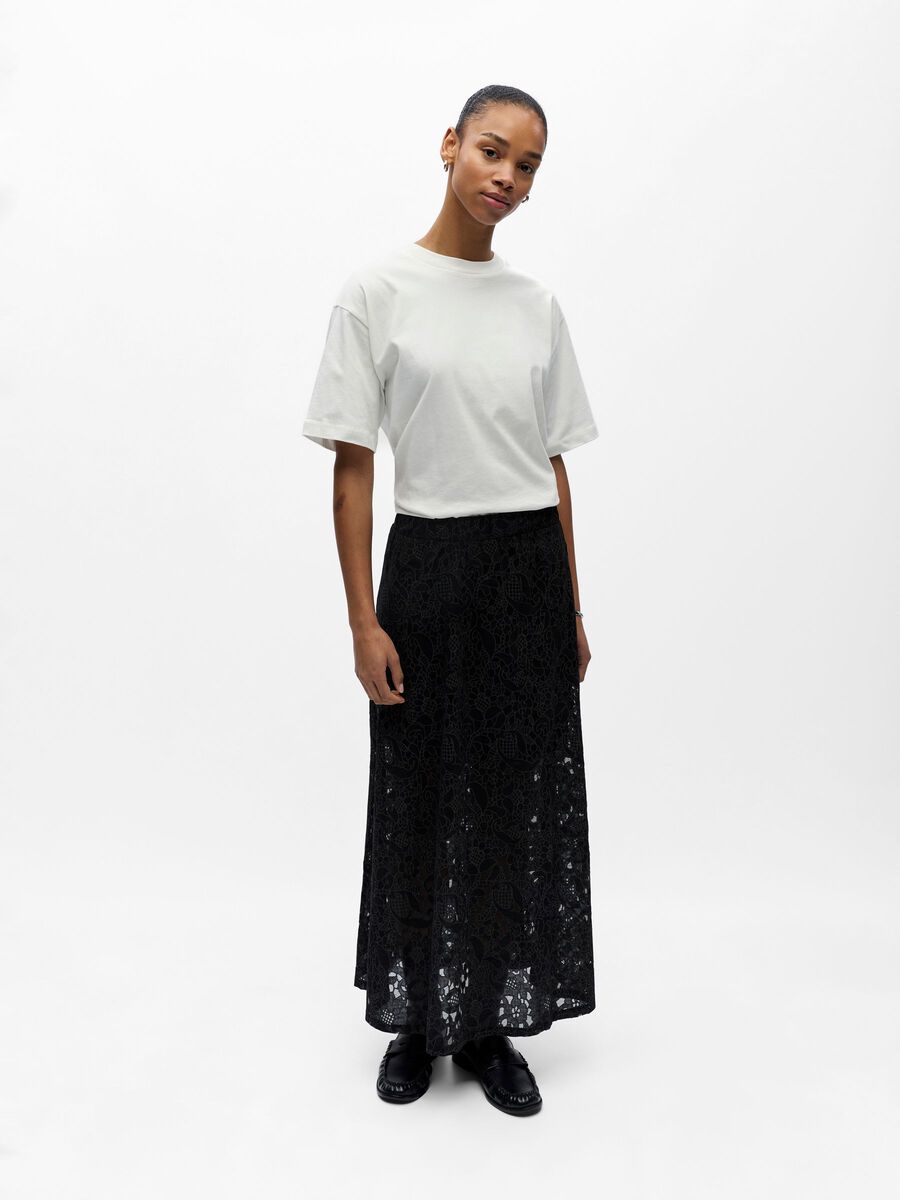 Billie Lace Ankle Skirt (Black)