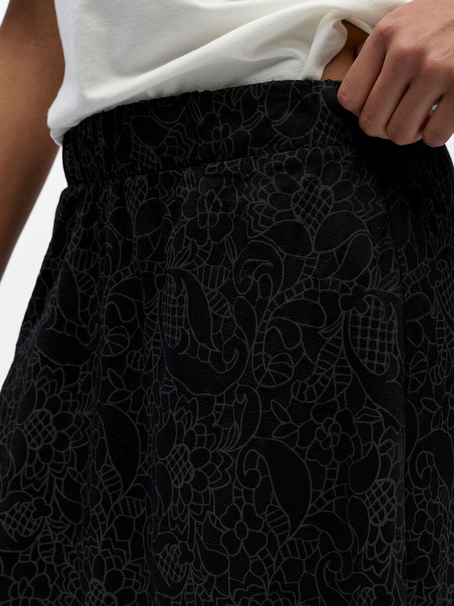 Billie Lace Ankle Skirt (Black)