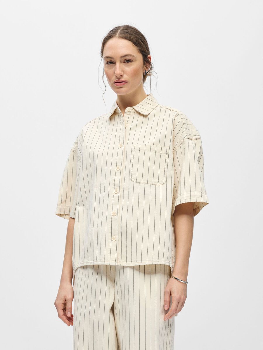 Cally Oversized Shirt (Birch/Black)