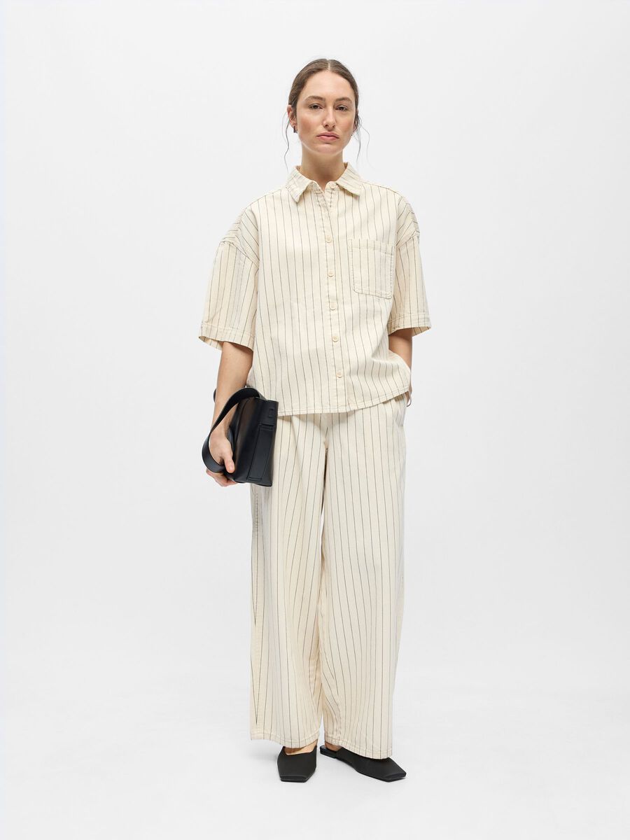 Cally Oversized Shirt (Birch/Black)