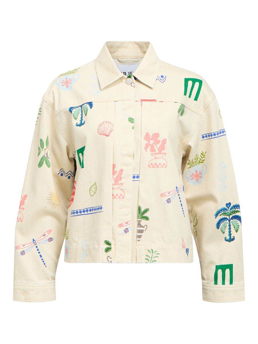 Sally Printed Denim Jacket (Humus)