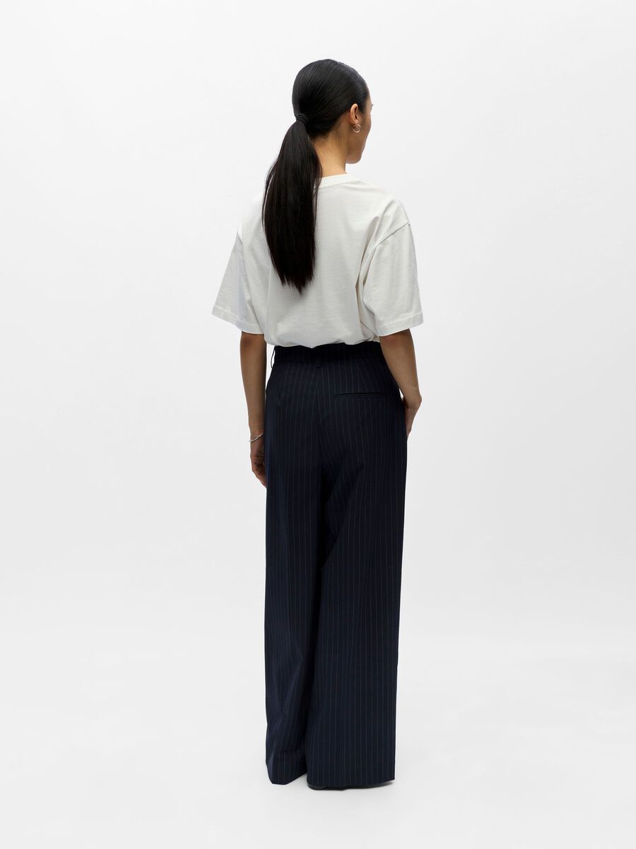 Casey Wide Leg Trousers (Sky Captain/Birch)