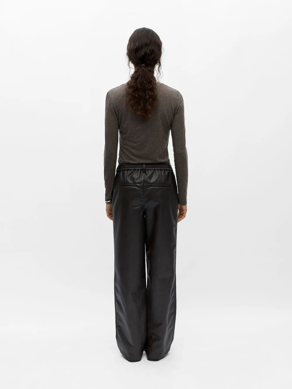 Olivia Wide Leg Pants (Seal Brown)