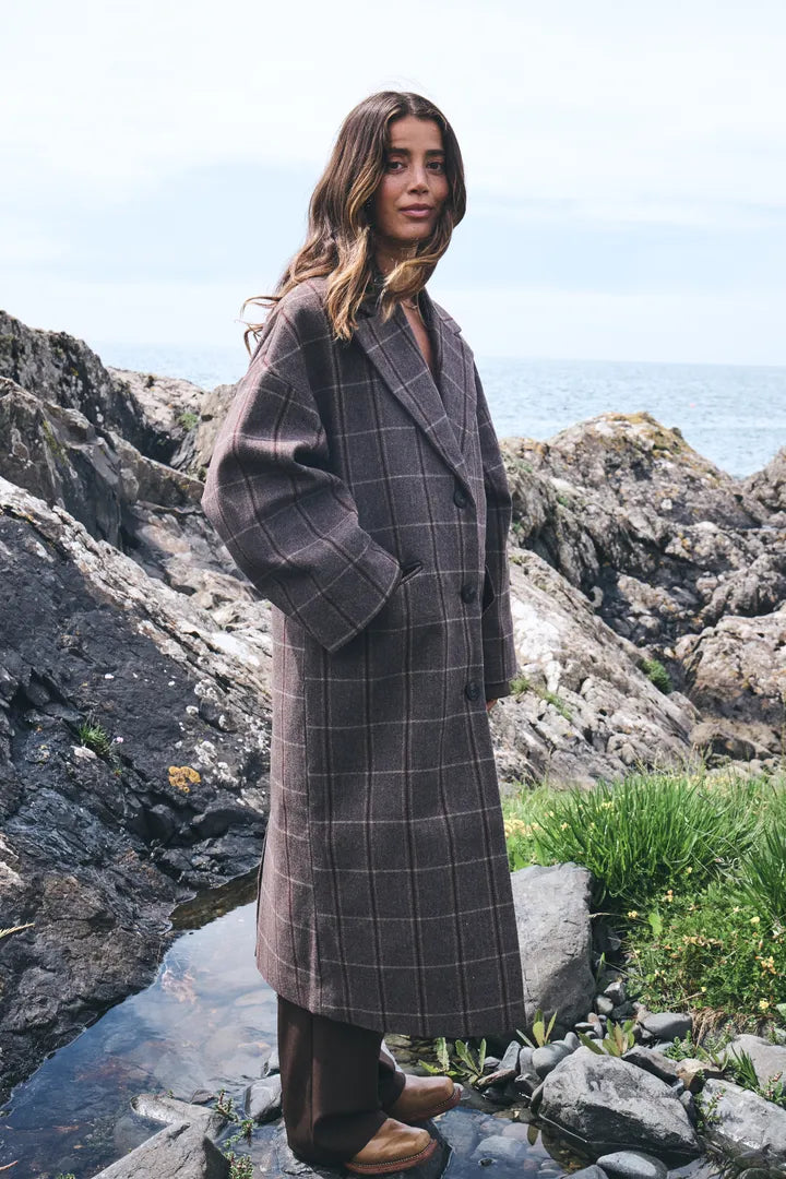 Emily Coat (Brown Check)