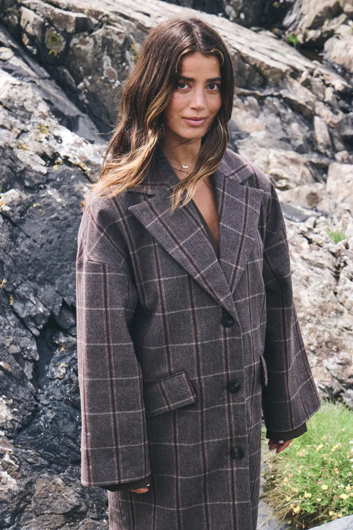 Emily Coat (Brown Check)