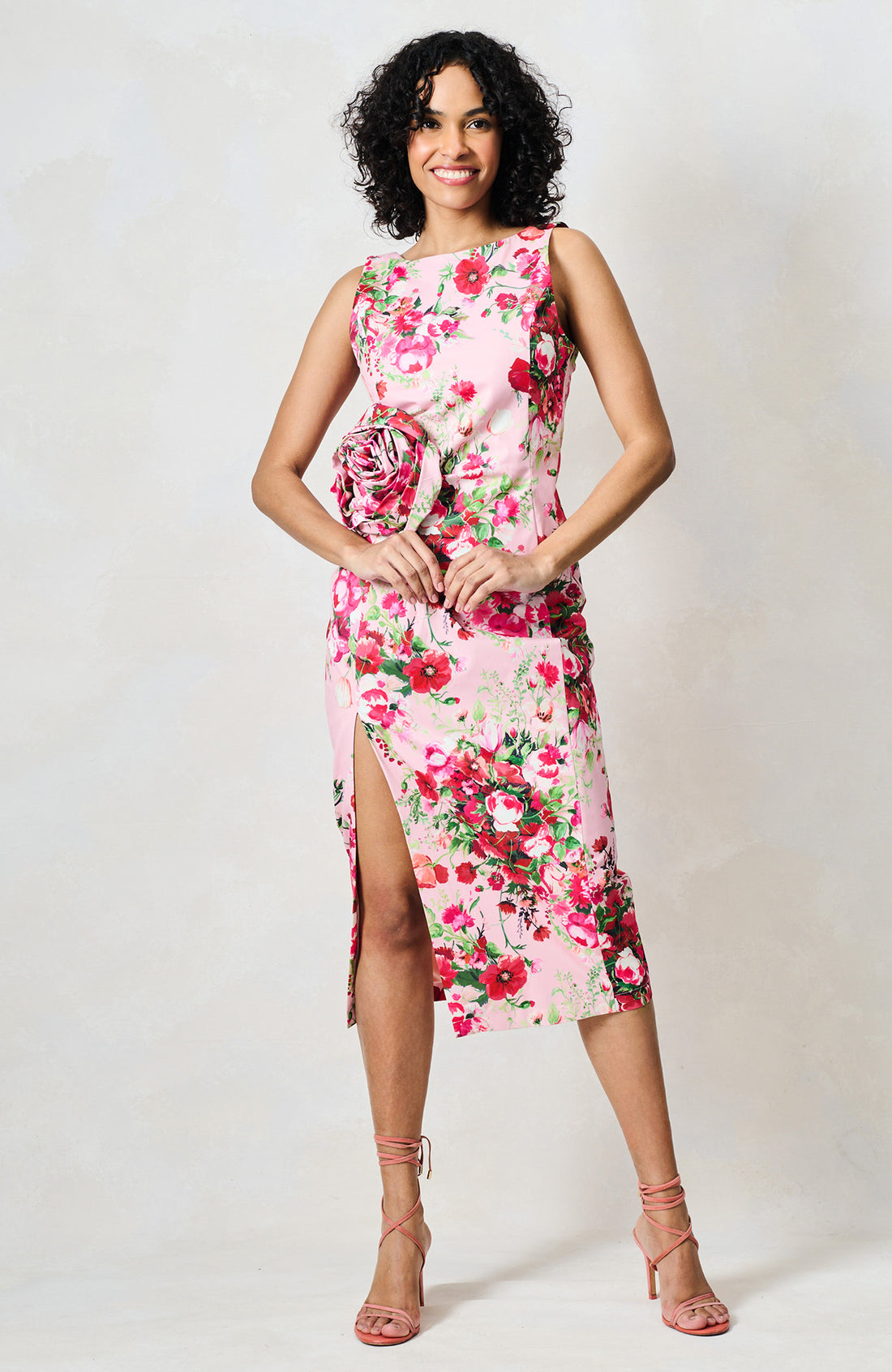 The Megan Midi Dress (Pink)