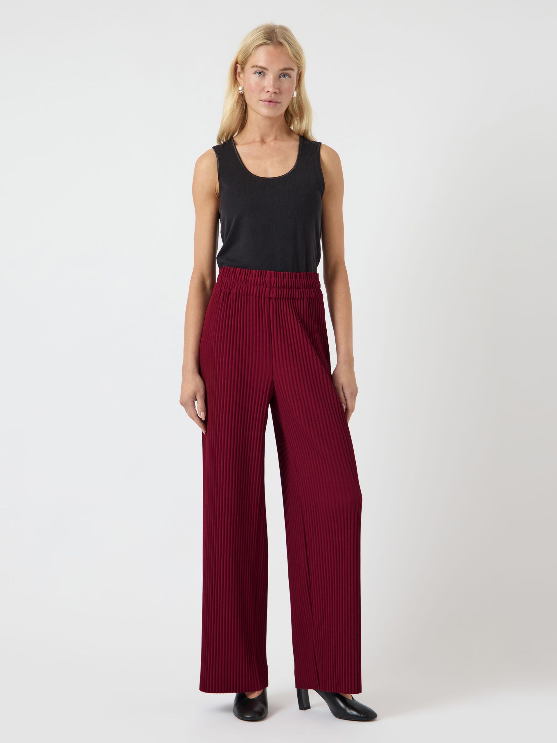 Salisa High Waisted Trousers (Tibetan Red)