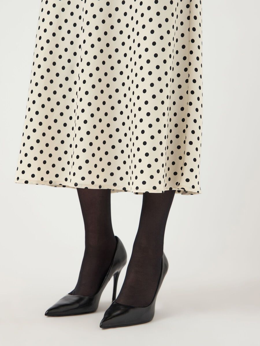 Pella Midi Skirt (Birch/Black Dot)