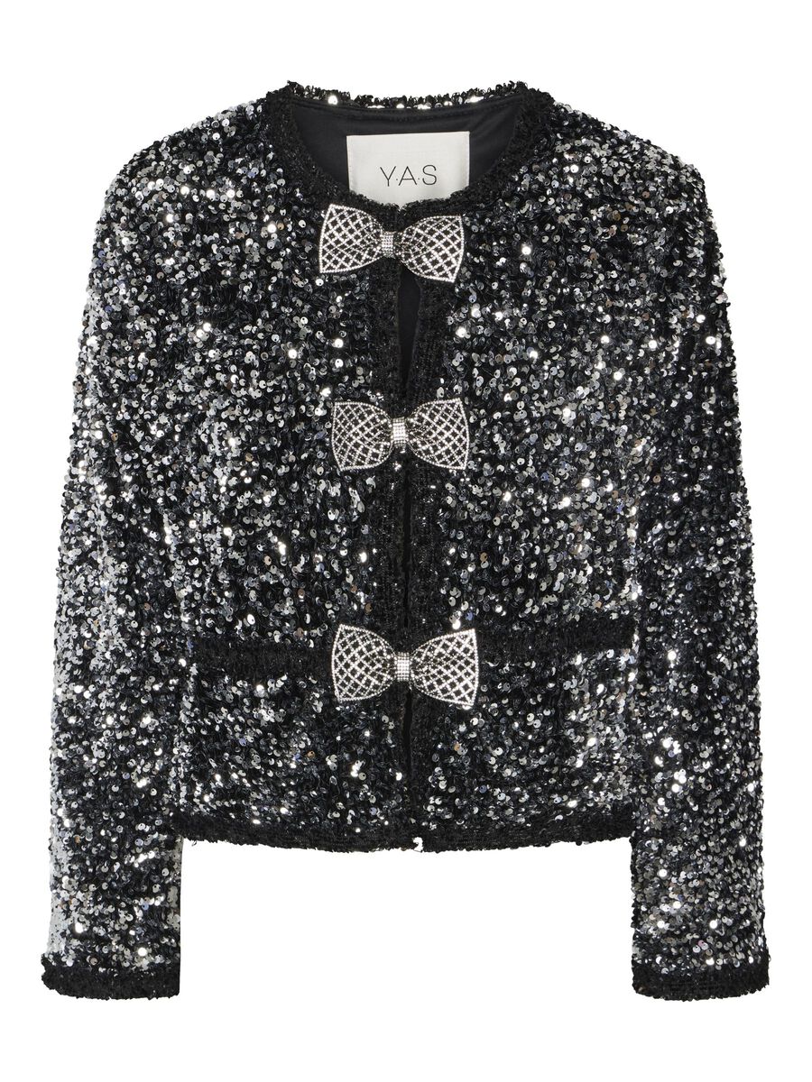 Bow Sequin Jacket (Black)