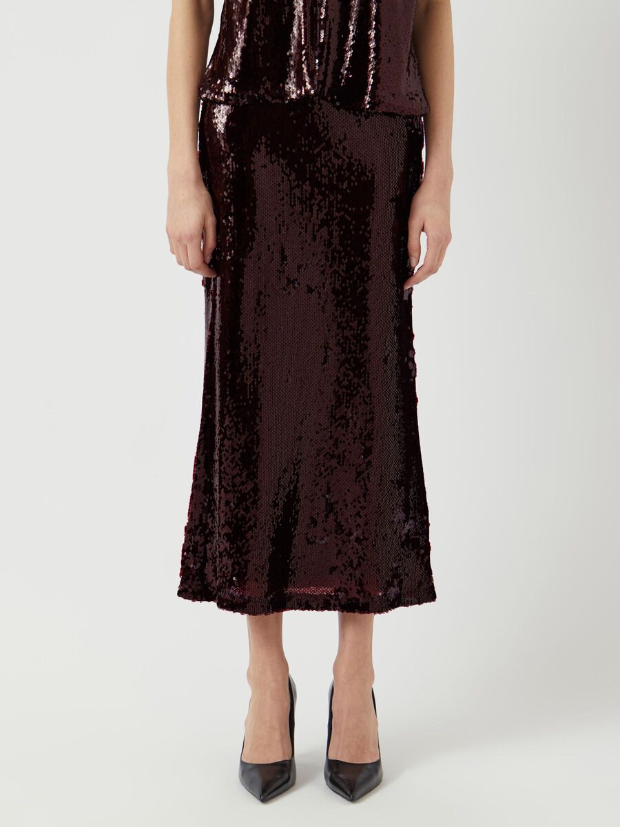 Rosalene Sequin Ankle Skirt (Port Royale)