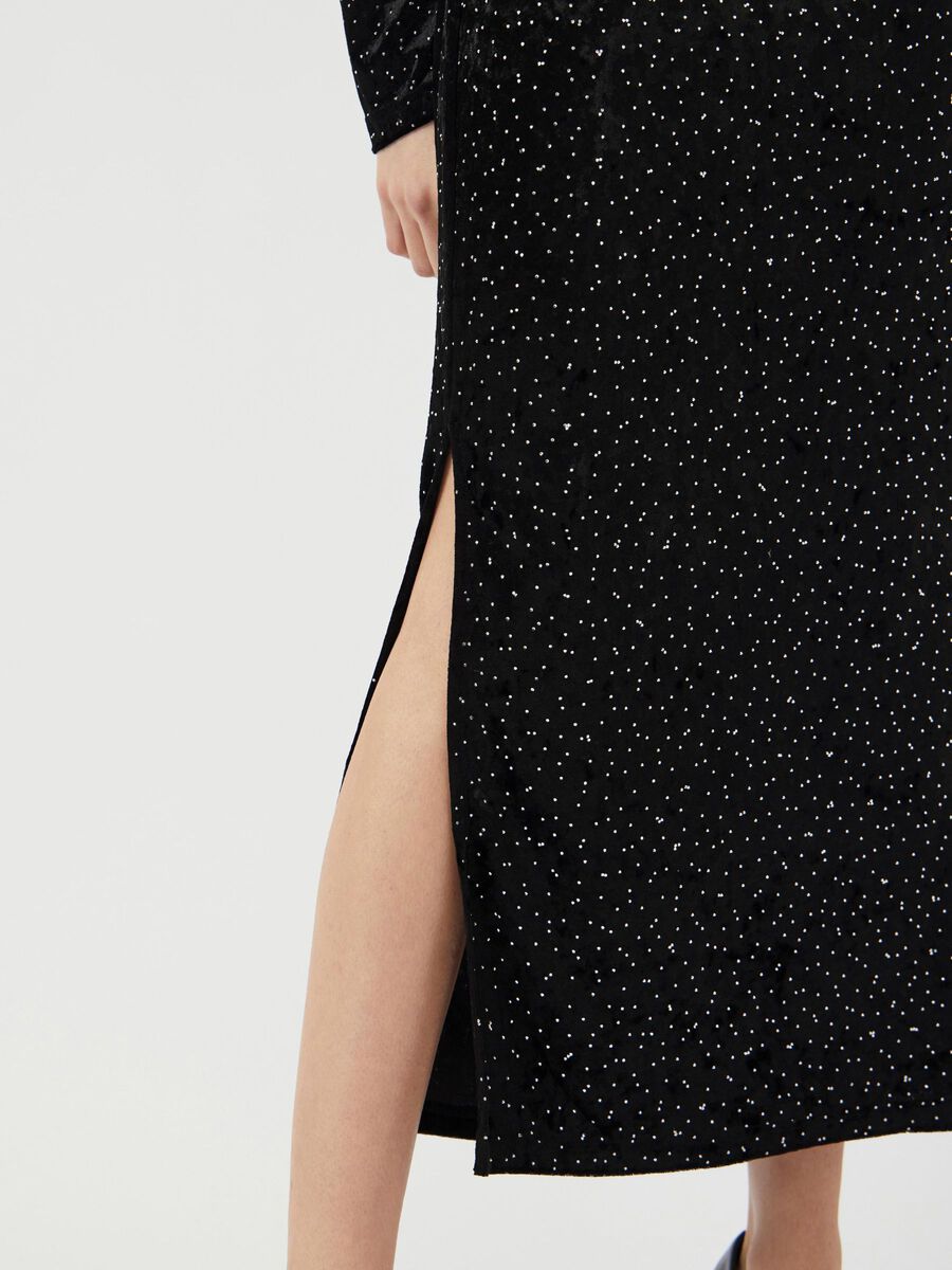 Lia Rhinestone Maxi Dress (Black)