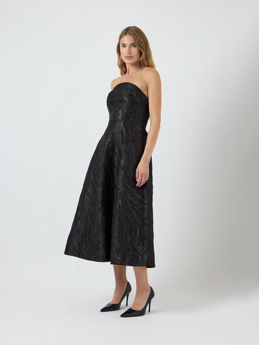 Tello Tube Midi Dress (Black)