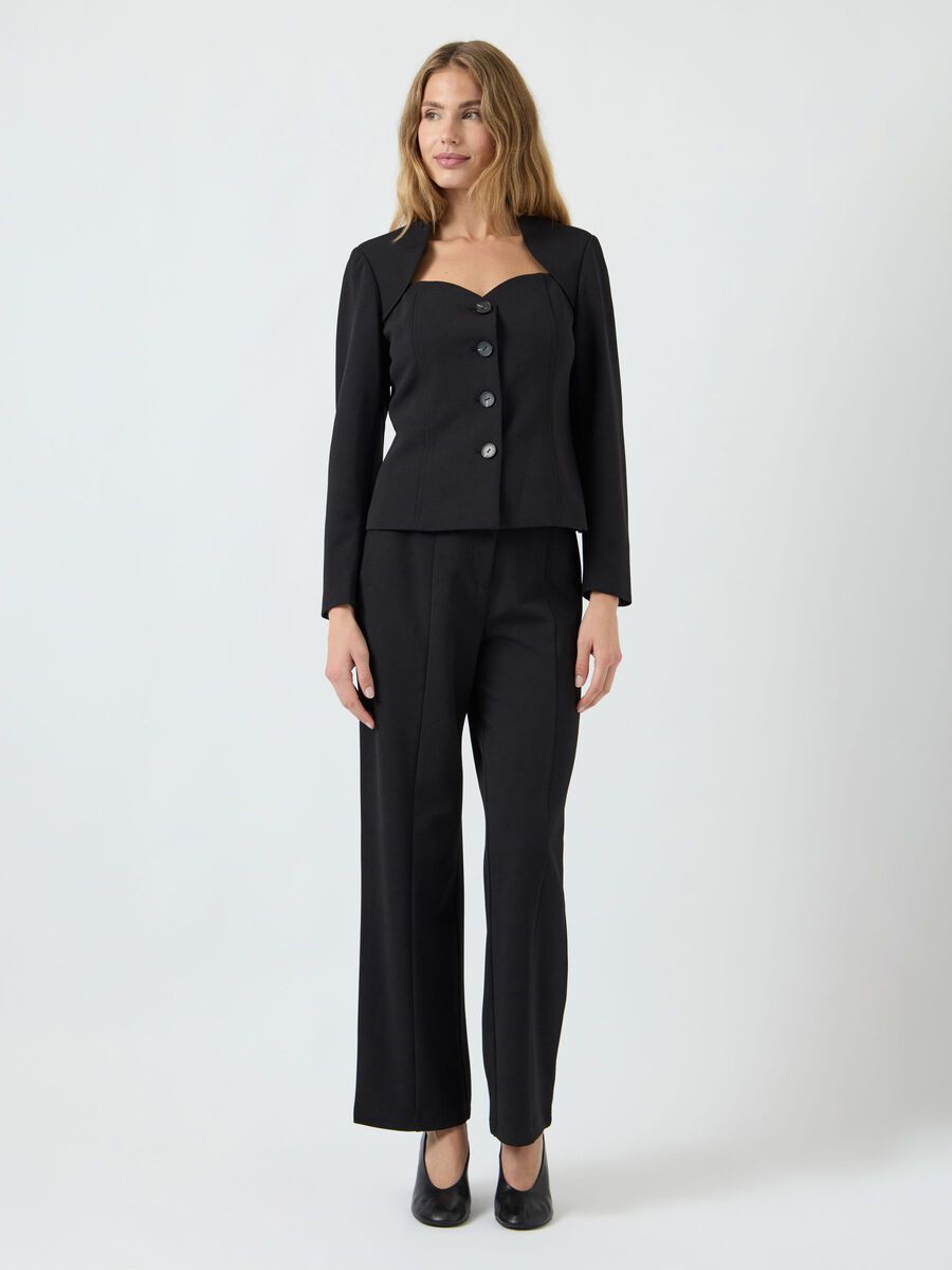 Favo Blazer Top (Black)