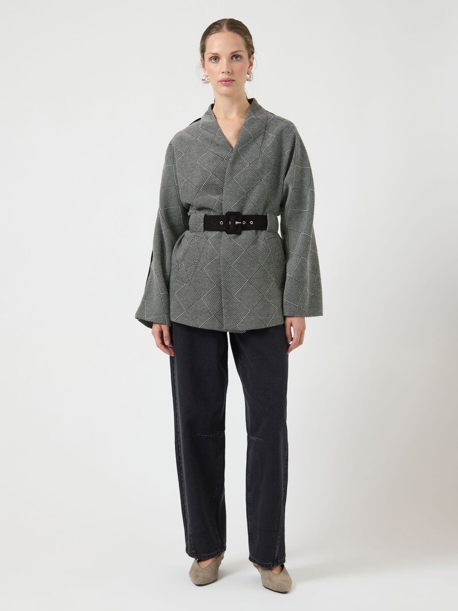 Shay Blazer Jacket (Black/White)