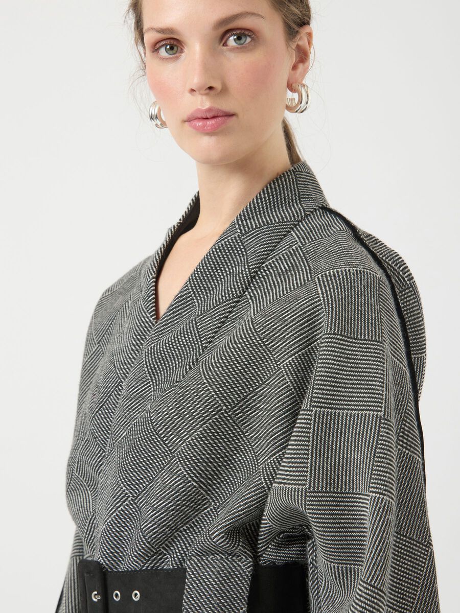 Shay Blazer Jacket (Black/White)