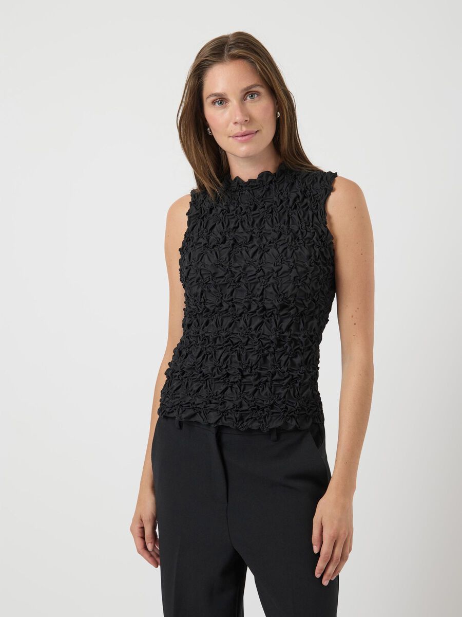 Althea Sleeveless Top (Black)